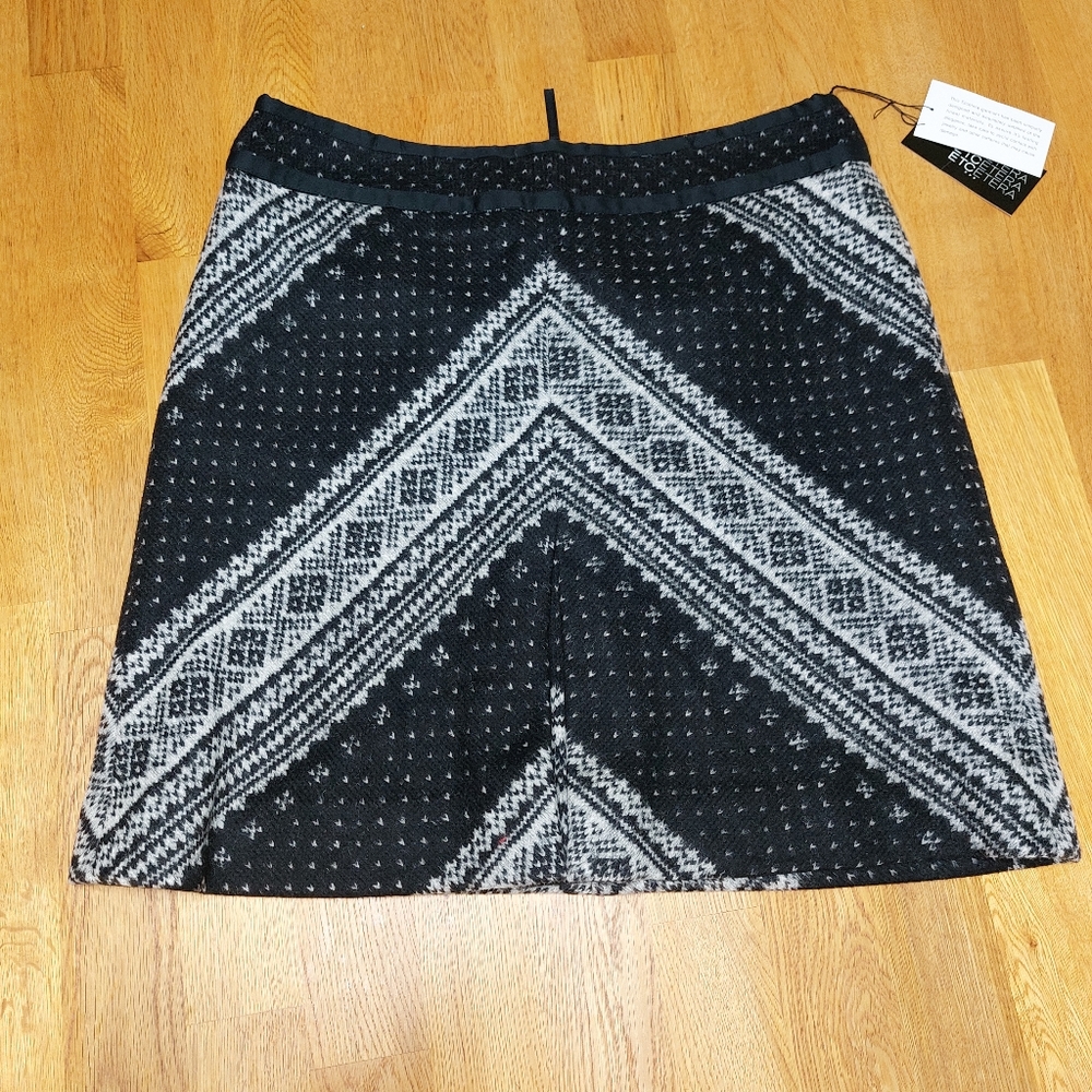 Etcetera Fairisle Wool Blend A-line Midi-Skirt  Size 12 Classic business casual
